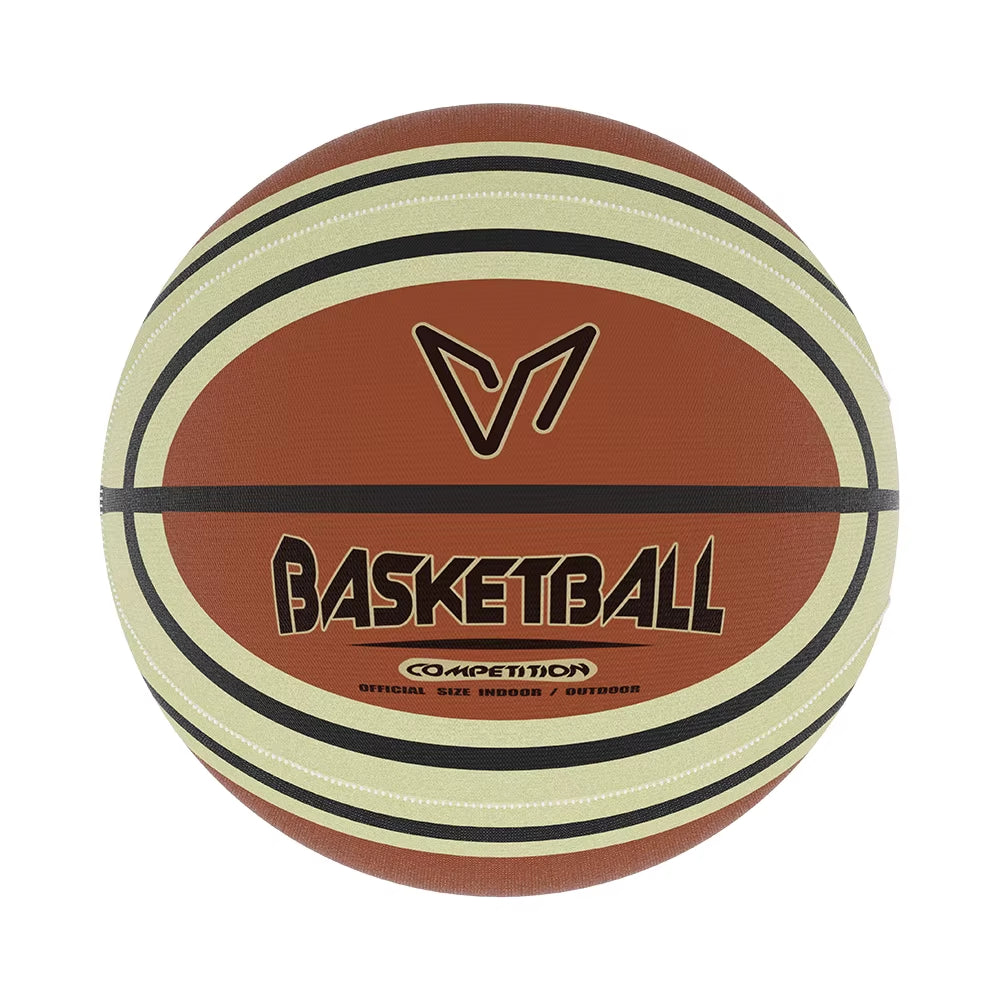 Silent Basketball with Cloth Cover No Bounce Noise Practice Training Ball for Kids PU Foam Soft Touch Perfect for Apartment